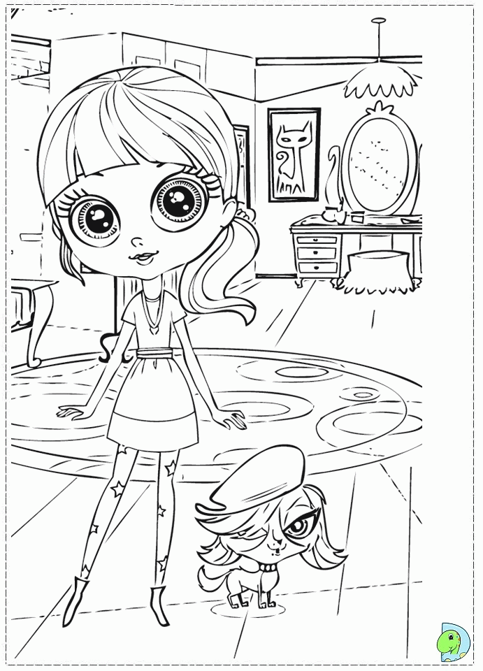 Plansa de colorat cu Littlest Pet Shop 24 17